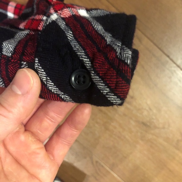Rails plaid red and navy shirt button down xs - Picture 3 of 4